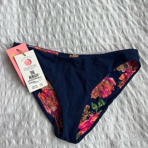 Maaji Navy Floral Bikini Bottom